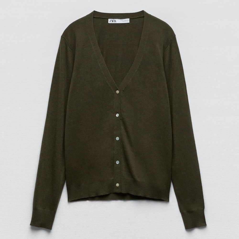 Zara cardigan 🫒🍸